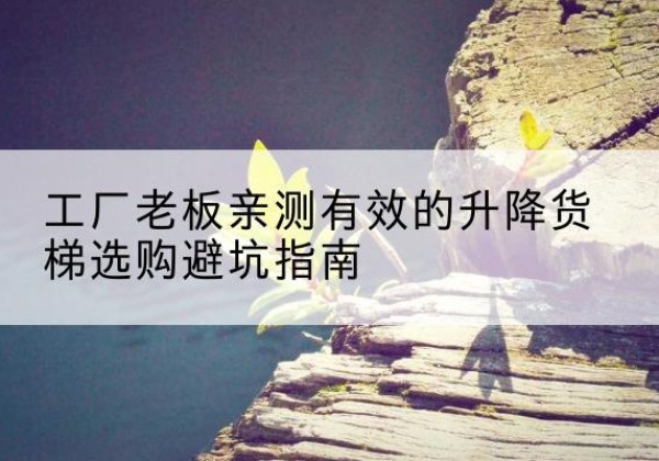 措美升降货梯怎么选-工厂老板亲测有效的升降货梯选购避坑指南
